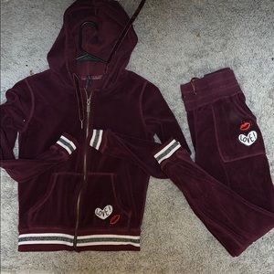 Betsey Johnson Velor Sweatsuit